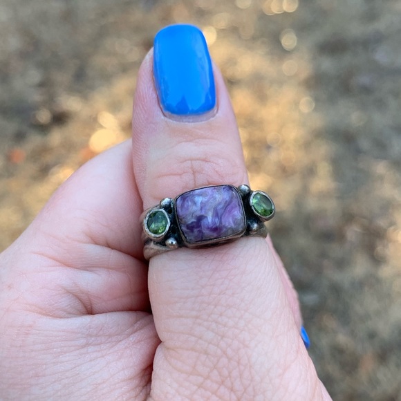 Genuine Stone & Sterling Silver Ring - Picture 13 of 16